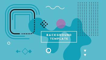 Abstract Memphis style background Vector