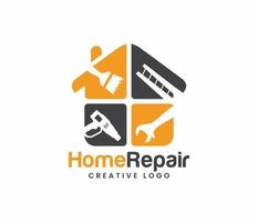 casa reparar logo o hogar Servicio logo vector