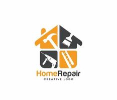 casa reparar logo o hogar Servicio logo vector