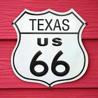 Texas US 66 route sign photo