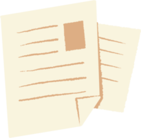 Document in flat style. png