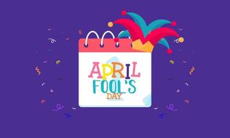 April fools day illustration vector