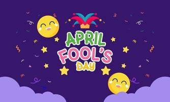 April fools day illustration vector