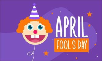 April fools day illustration vector