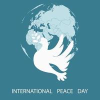 International Day of Peace. 21 September. World Peace Day greeting card. Vector illustration