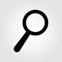 Magnifying glass symbol. Loupe with black handle. Vector illustration