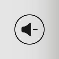 Audio and music speaker volume icon. Flat design. Vector illustration