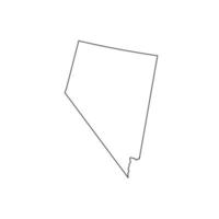 Nevada - U.S. state. Contour line in black color. Vector illustration. EPS 10