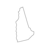 New Hampshire - U.S. state. Contour line in black color. Vector illustration. EPS 10