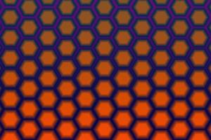 Reddish orange shining honey comb shape pattern design, space for text, social media post with dark purple background download photo