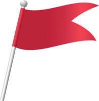 Fluttering two-pointed end flags, element and decoration design. png