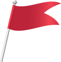 Fluttering two-pointed end flags, element and decoration design. png