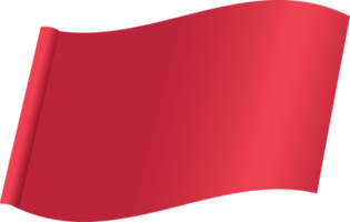 Rectangular flag flapping, element and decoration design. png