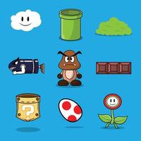 conjunto icono de juego vector