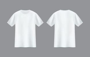 White 3D T Shirt Mock Up vector