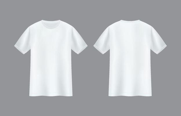 White Shirt Mockup Vector Art, Icons, and Graphics for Free Download