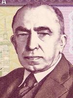 Emil Hacha a portrait from money photo