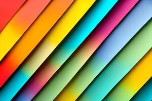 Rainbow colored paper cut arrange for beautiful background backdrop. Paper art rainbow paper fold and cut background with 3d effect, vibrant colors, vector illustration and design material element. photo