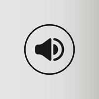 Audio and music speaker volume icon. Flat design. Vector illustration