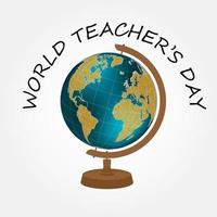 World Teacher's Day. Internatioanl holiday. Greeting card. Vector illustration. EPS 10