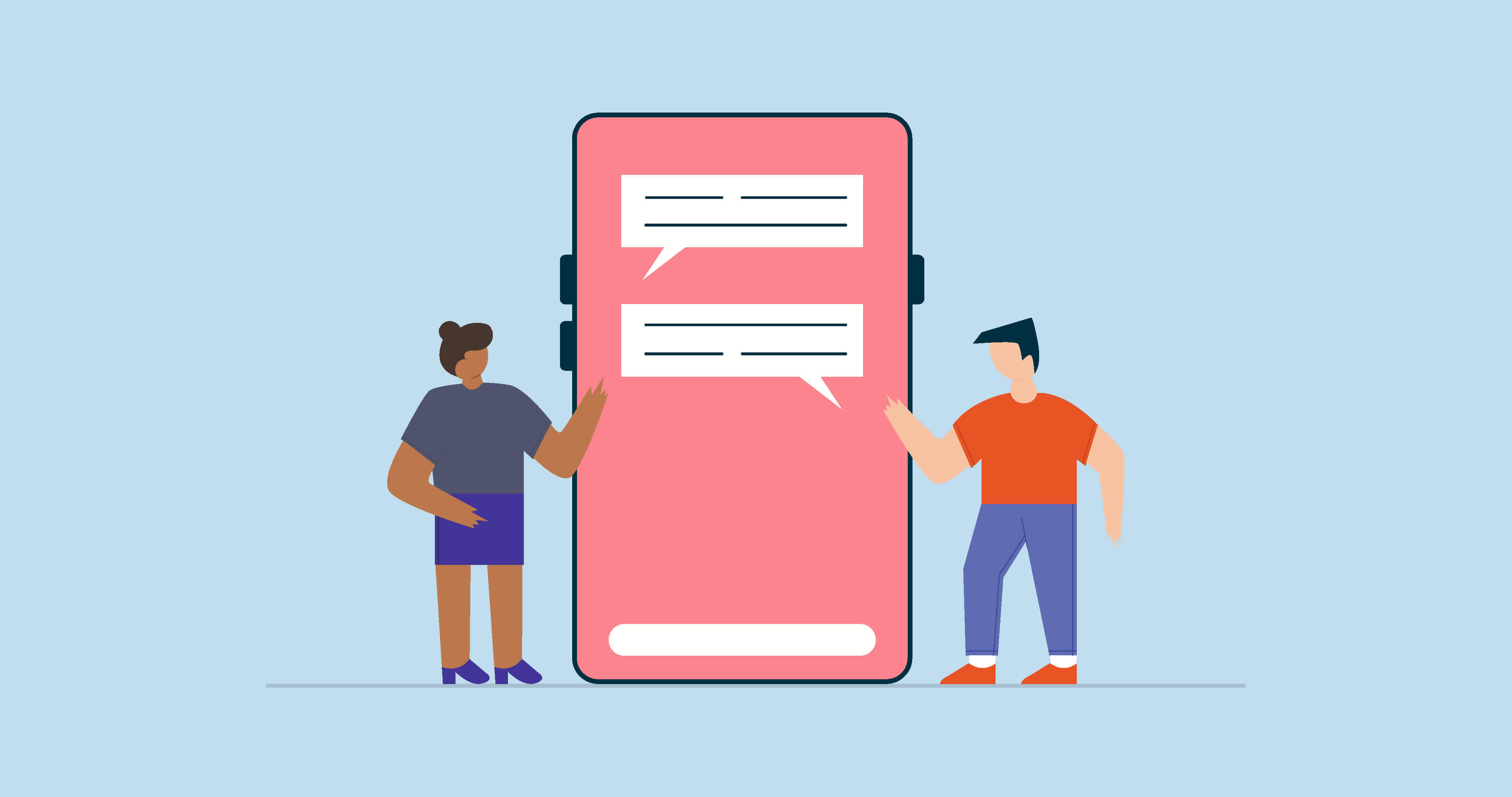 4k animation of Chat Mobile application for business, businessman and ...