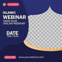 Islamic Background for Social media post template, business webinar, marketing webinar, Education, Online Class program, Etc vector