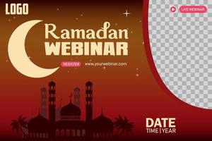 Islamic Background for Social media post template, business webinar, marketing webinar, Education, Online Class program, Etc vector