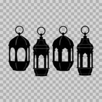 set silhouette illustration of an Islamic lanterns. can be used to design cards, web, etc. Ramadan design, Eid al-Fitr and Eid al-Adha. vector