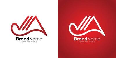 hogar techumbre icono logo diseño modelo en blanco y rojo antecedentes vector