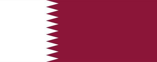 National flag of Qatar. Qatar flag with original color and proportion. Flat illustration. photo