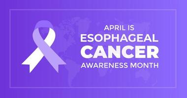 Esophageal Cancer Awareness Month background or banner design template. vector