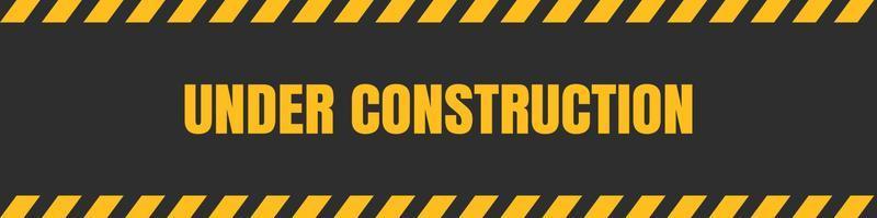 under construction background. under construction sign background with black and yellow stripes. black and yellow stripes warning caution sign. vector