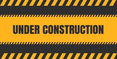 under construction background. under construction sign background with black and yellow stripes. black and yellow stripes warning caution sign. vector