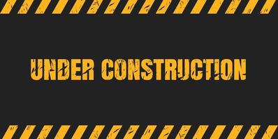 under construction background. under construction sign background with black and yellow stripes. black and yellow stripes warning caution sign. vector