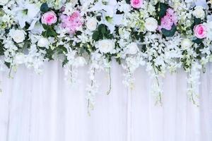 Backdrop with flower for event photo