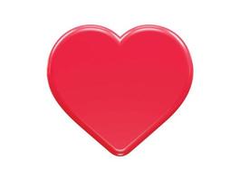 Love vector 3d rendering heart icon