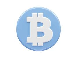 Bitcoin 3d icon render vector illustration