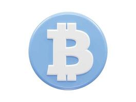 bitcoin 3d icono hacer vector ilustración