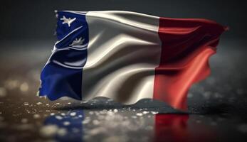 France flag with blurred background photo