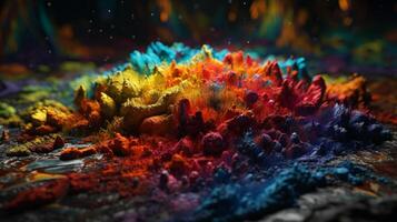 powder colorful burst photo