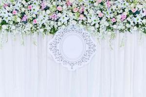 Backdrop with flower for event photo
