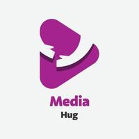 Media play Hug Logo vector