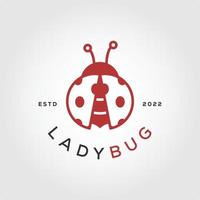 Ladybug logo vector. Insect design. vector