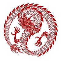 Happy Chinese new year 2024 Dragon Zodiac sign vector