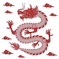 Happy Chinese new year 2024 Dragon Zodiac sign vector