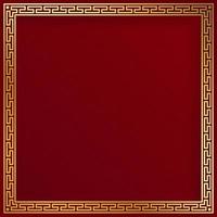 Chinese frame in gold color on red background vector