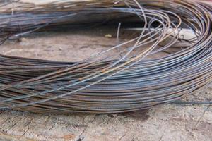 The metallic rusty wire photo