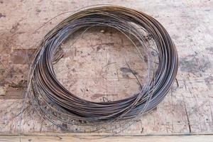 el metálico oxidado cable foto