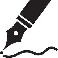 writing pen icon symbol in white background. Illustration of the sign pencil symbol vector image. EPS 10.