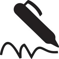 writing pen icon symbol in white background. Illustration of the sign pencil symbol vector image. EPS 10.